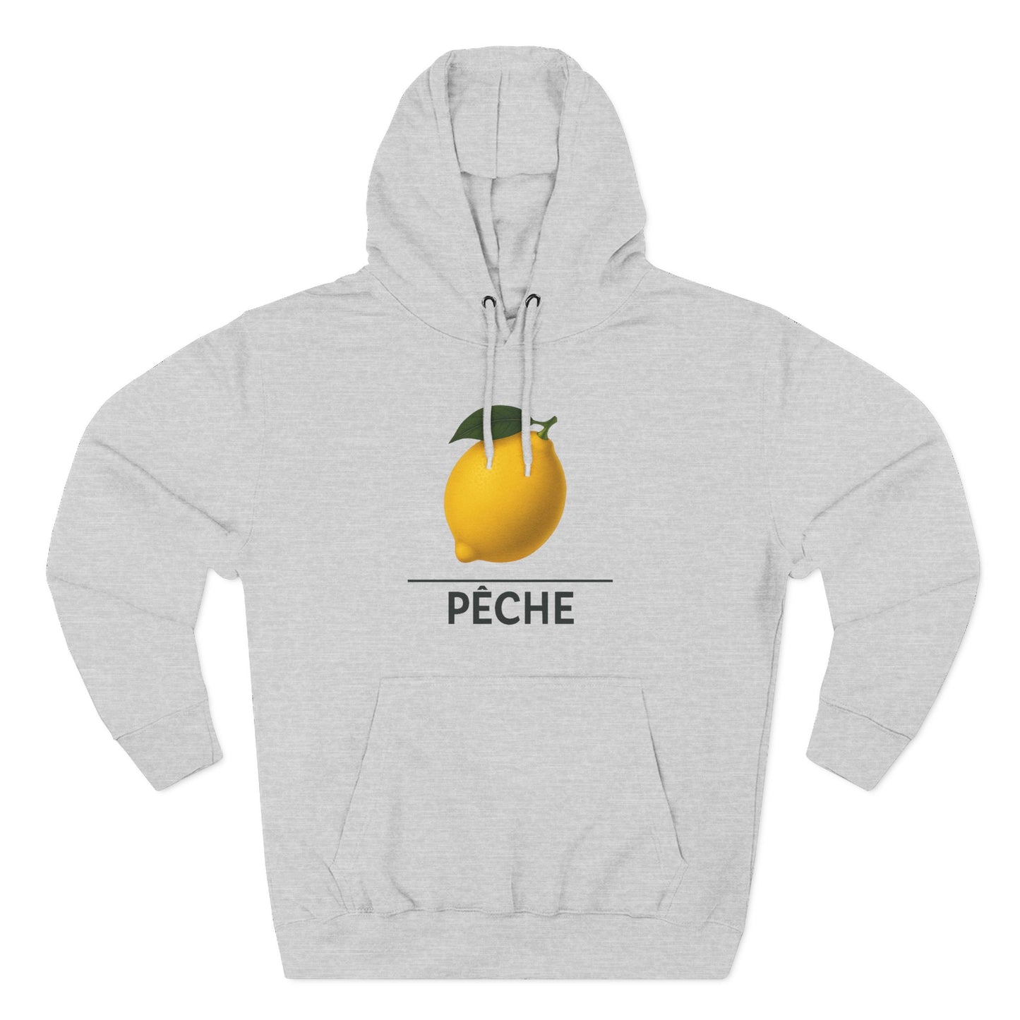Lemon ~ PEACH  / Pache'  French ~ youPaused -- Fleece Hoodie