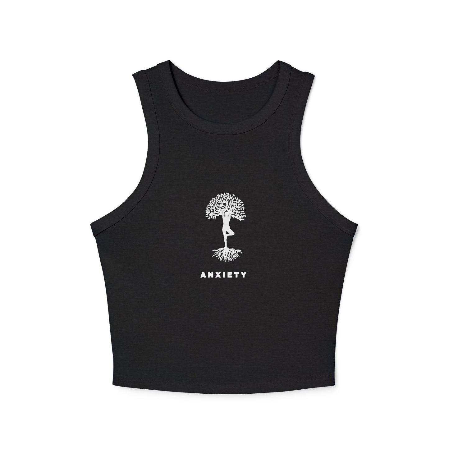 YOGA Tree ~ Anxiety Micro Rib Racer Tank