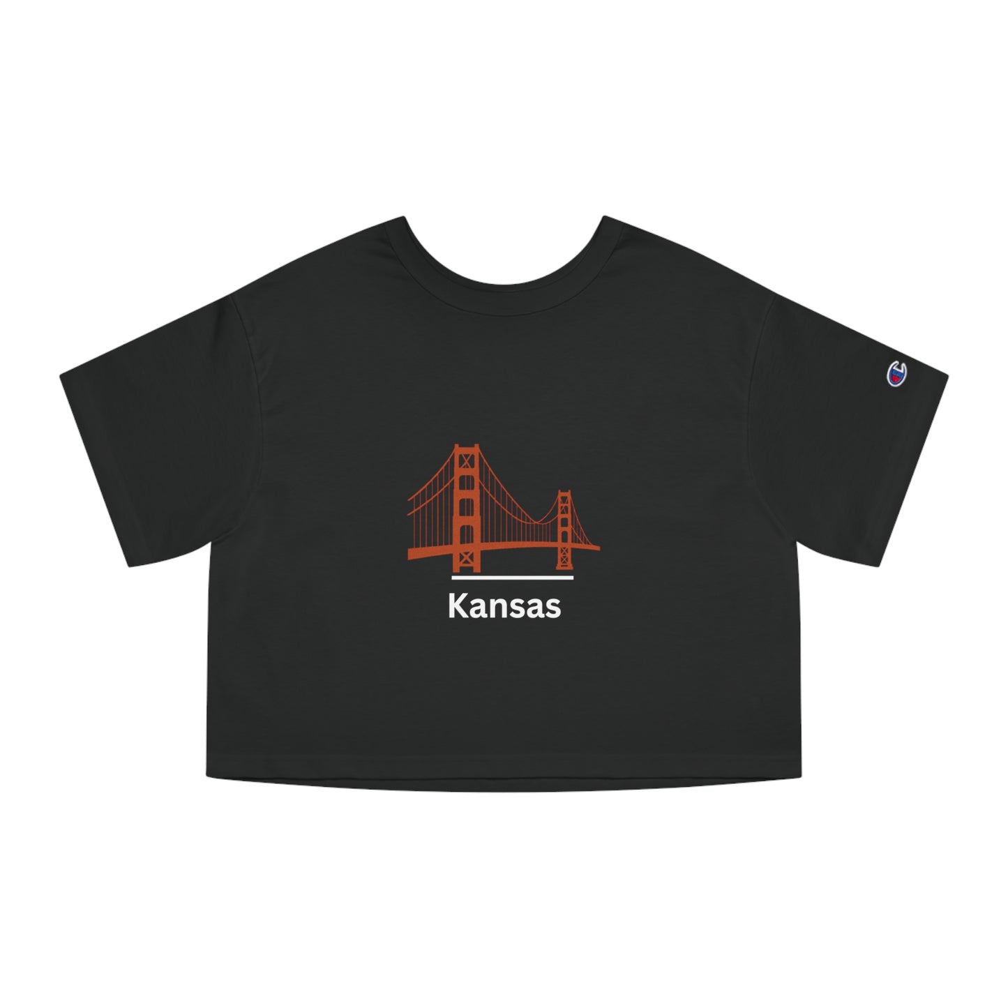 Kansas Bridge Cropped T-Shirt, Chic Summer Tee, Casual Style Top, Unique Gift Idea, Stylish Streetwear