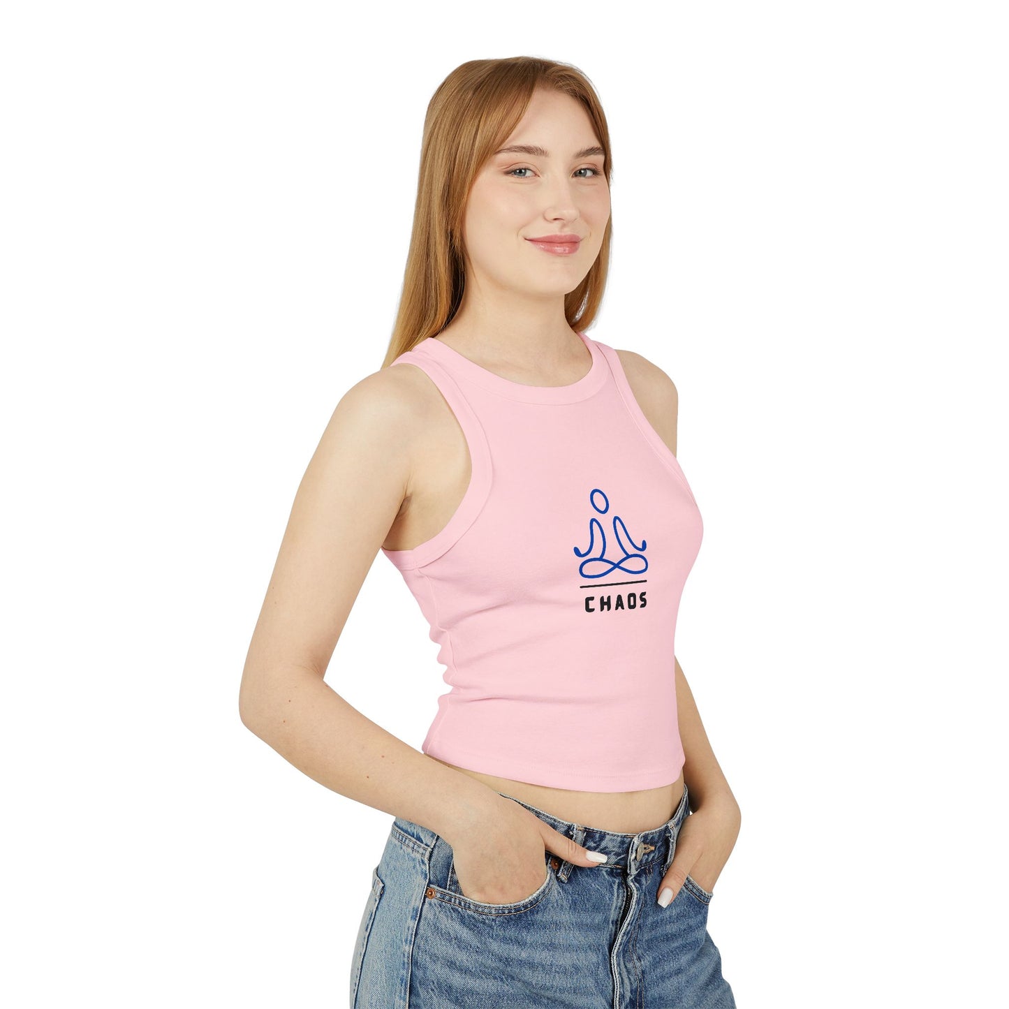 Stillness ~ Chaos ~ Yoga ~ Racer Tank Tee