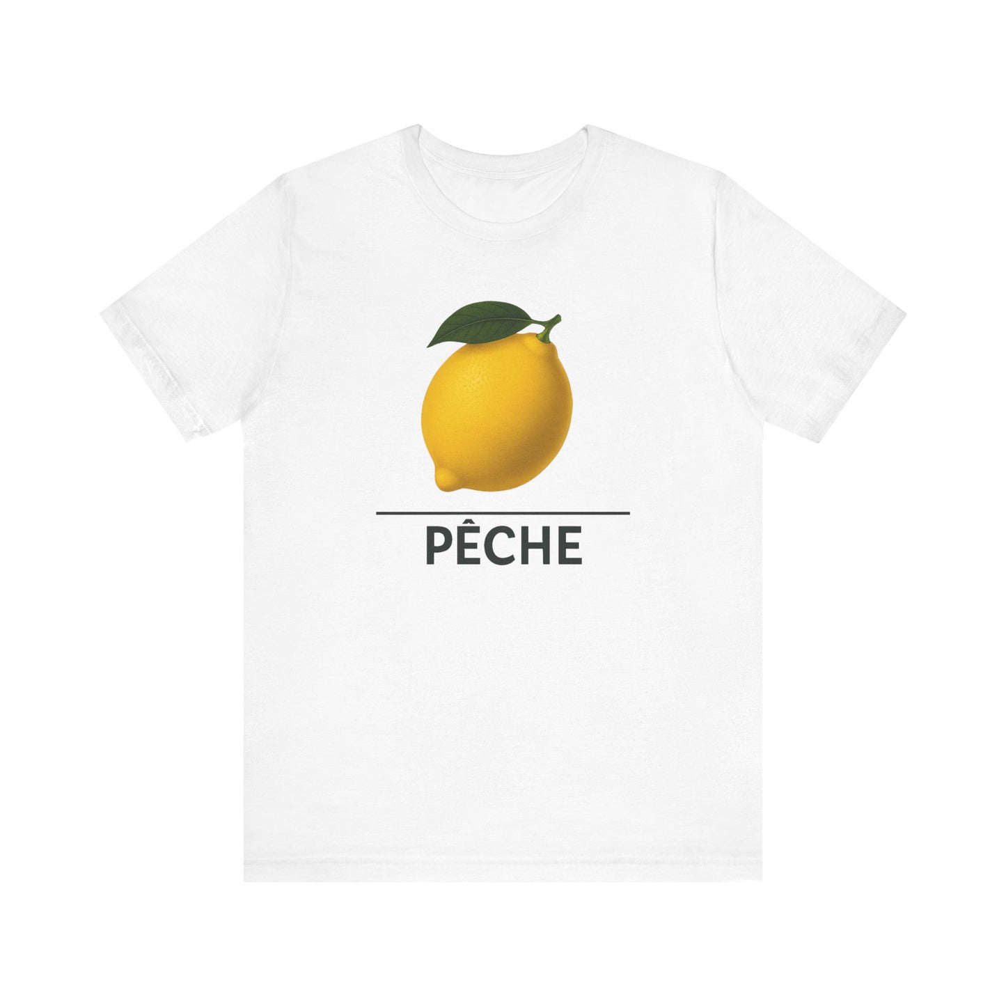 Lemon ~ PEACH / Peche ~ French ~ youPaused ~ TShirt