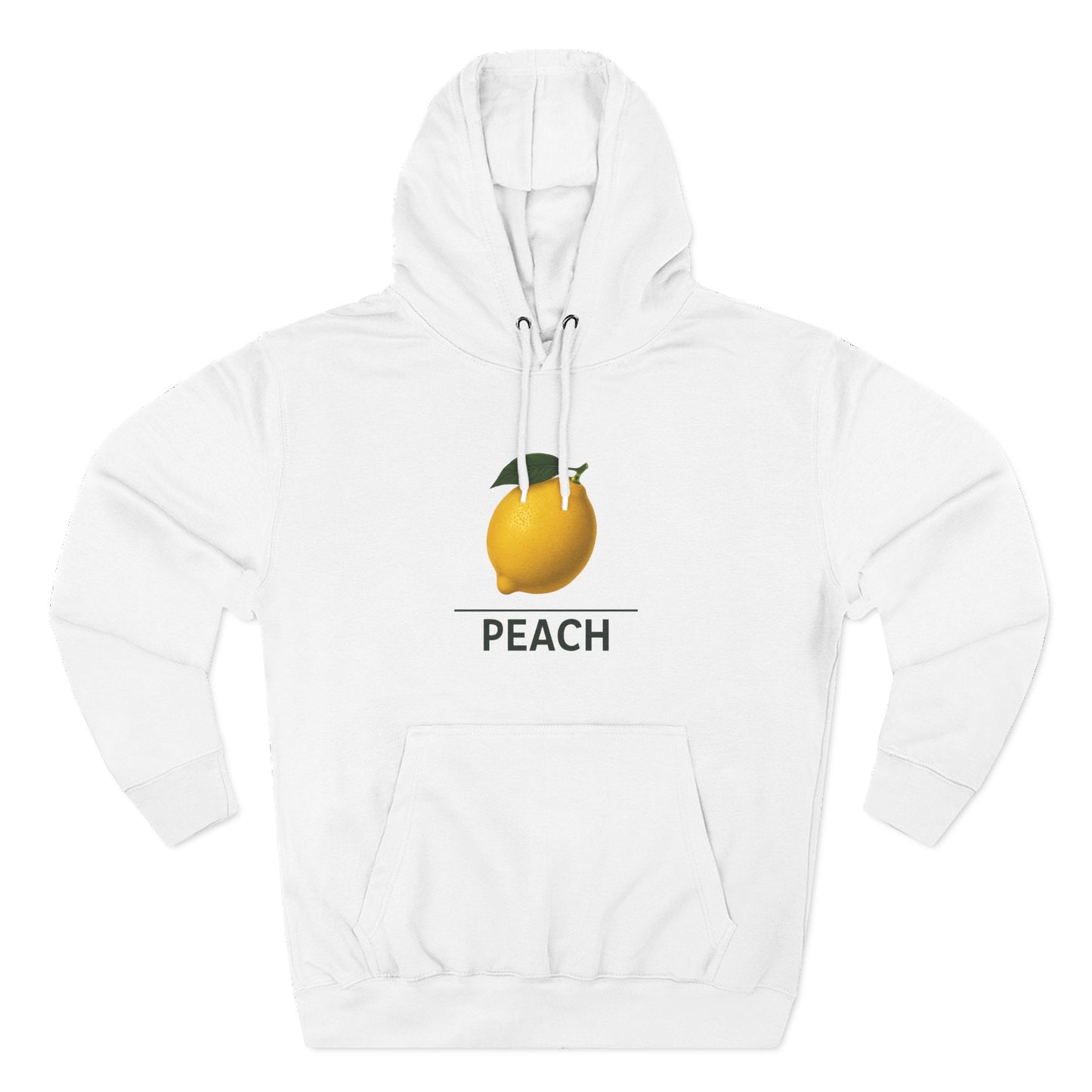 Lemon ~ PEACH ~ youPaused ~  Three-Panel Fleece Hoodie