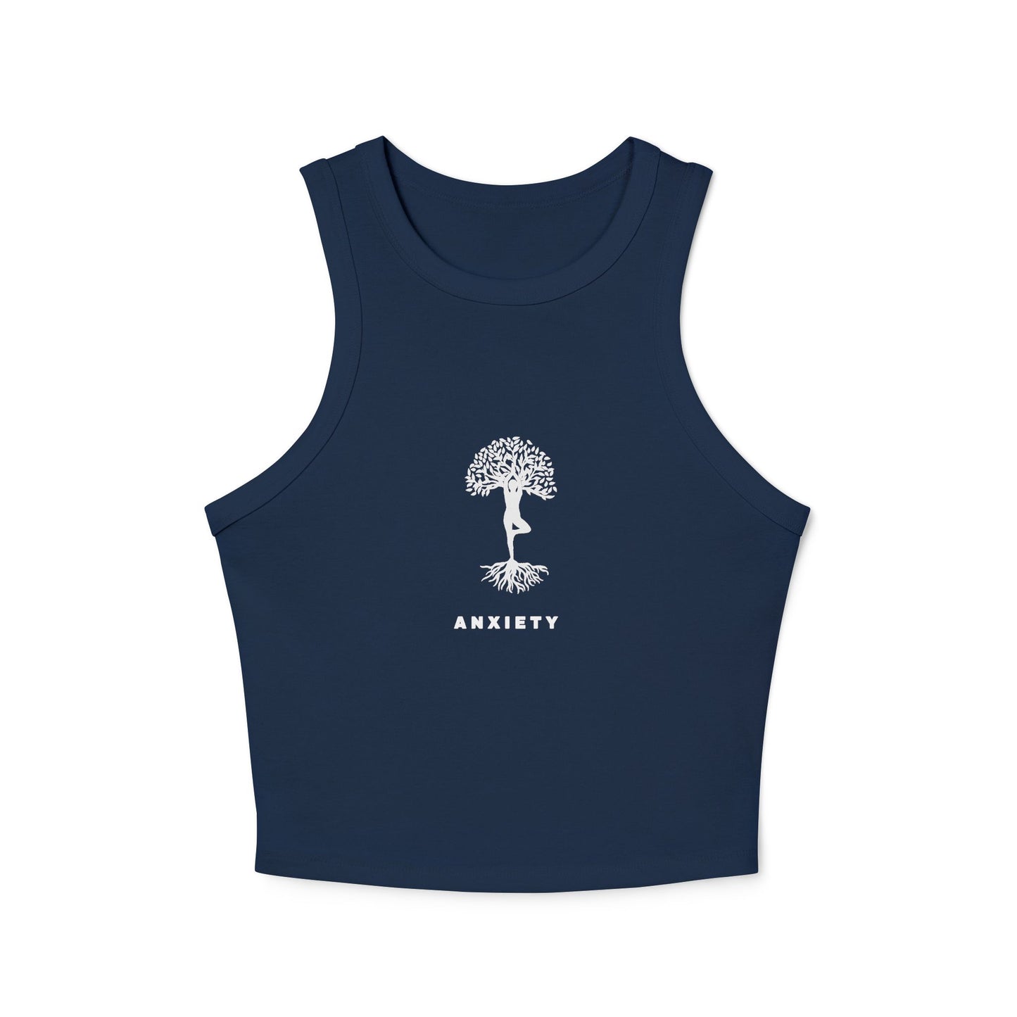 YOGA Tree ~ Anxiety Micro Rib Racer Tank