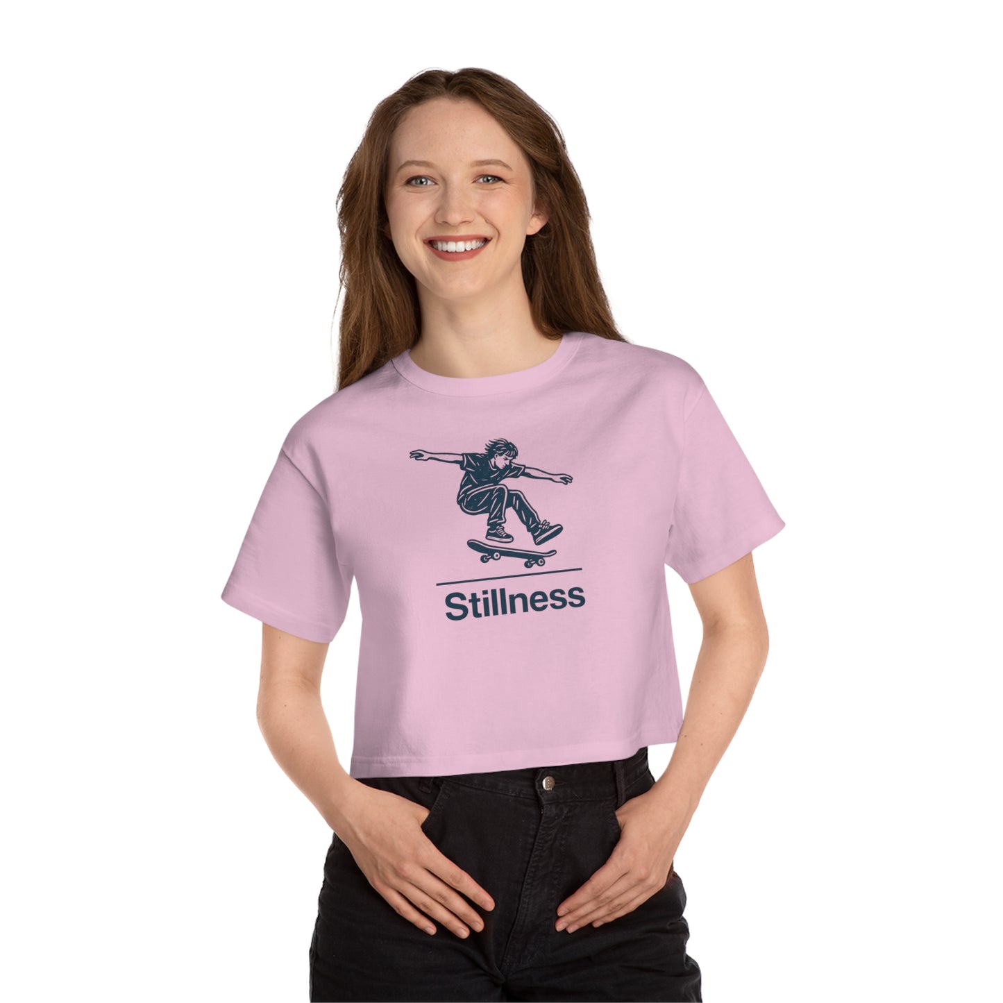 Skateboarding / Stillness ~ youPaused ~ Cropped T