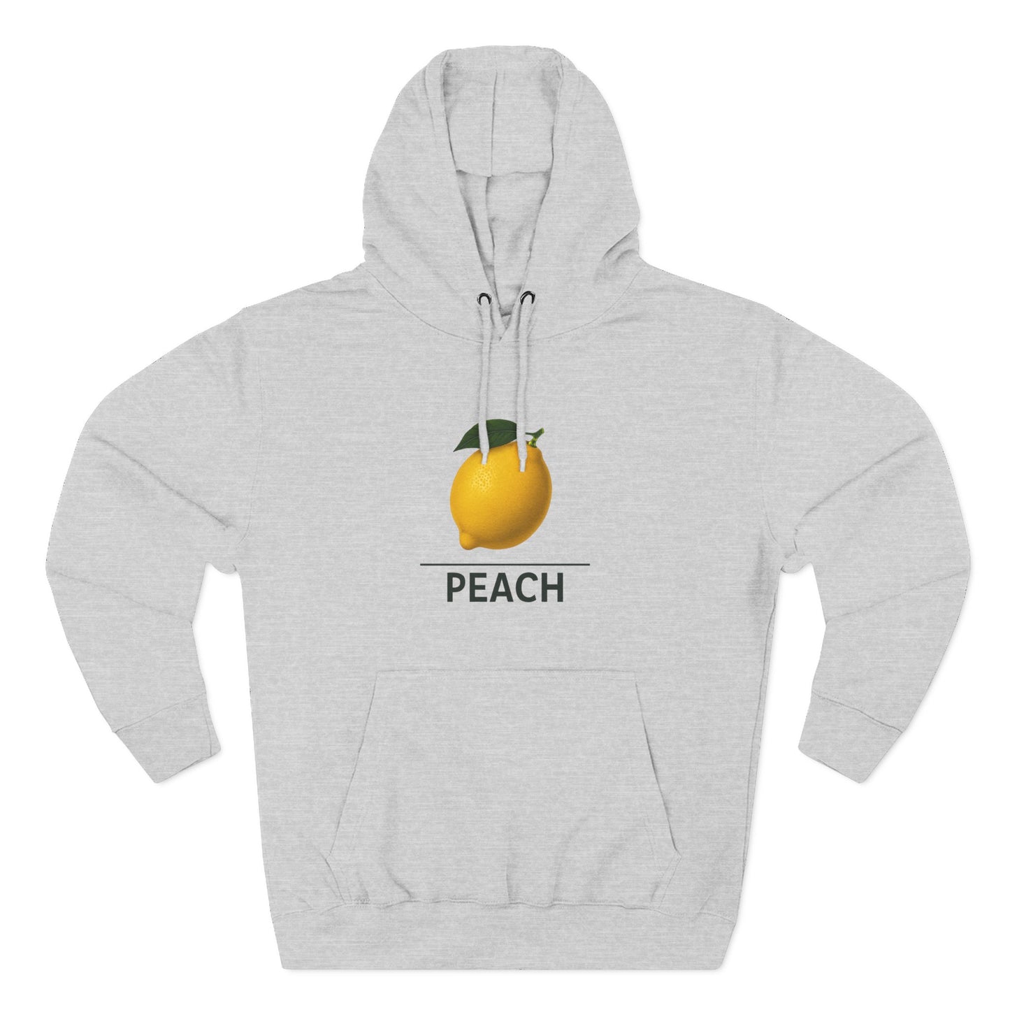 Lemon ~ PEACH ~ youPaused ~  Three-Panel Fleece Hoodie
