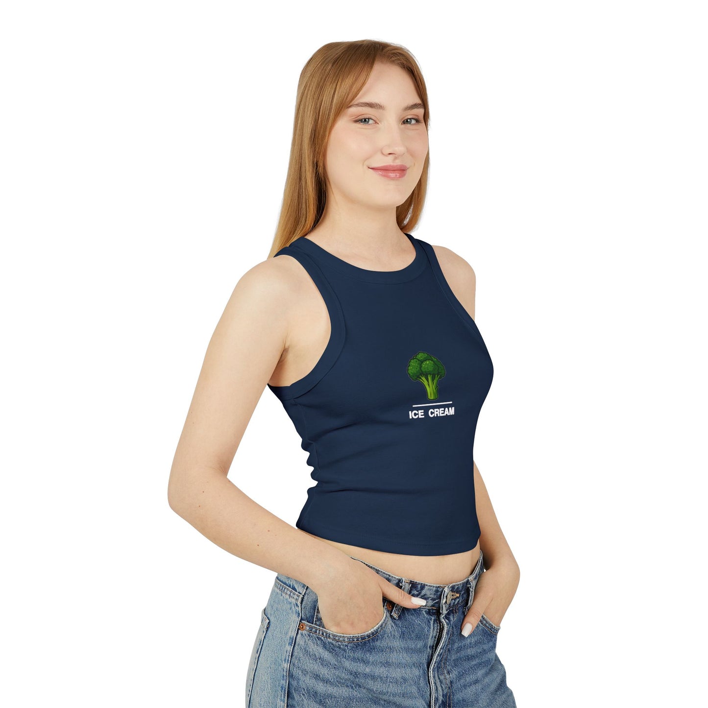 Broccoli ~ Ice Cream Racer Tank Top |