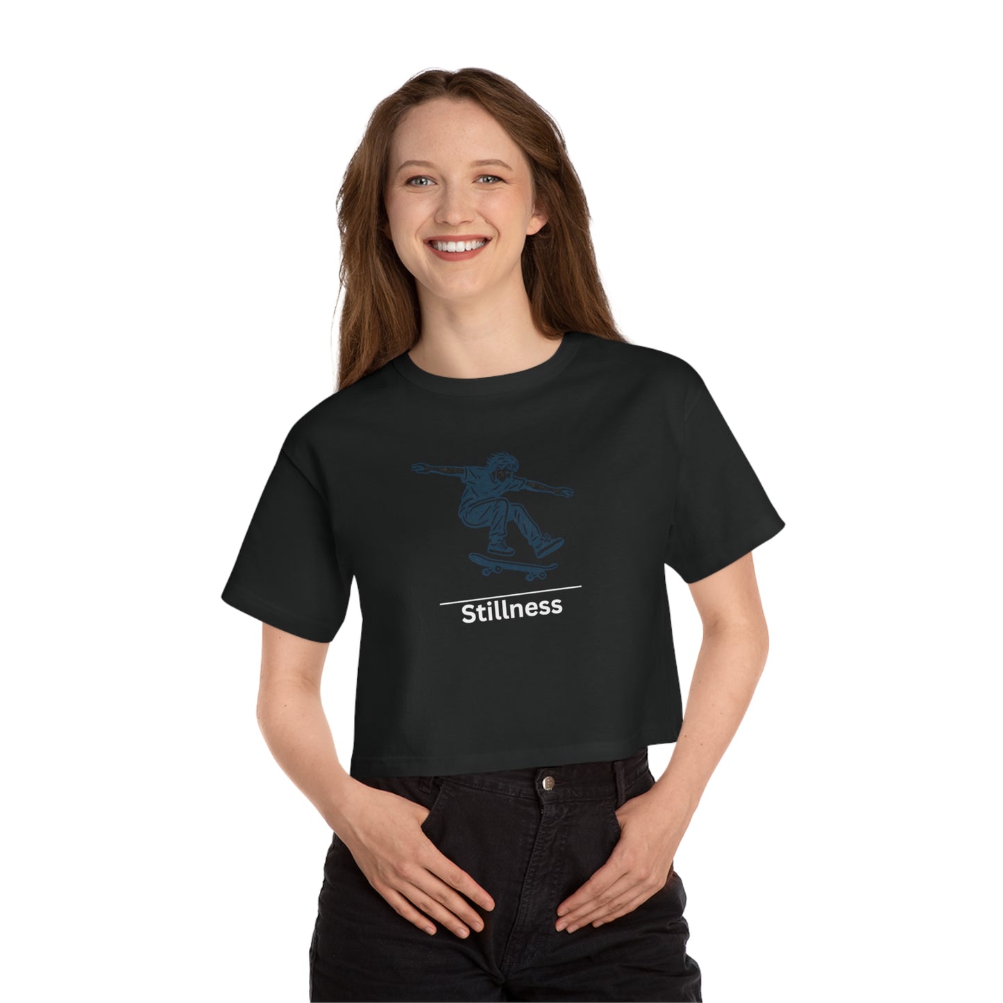 Skateboarding / Stillness ~ youPaused ~ Cropped T
