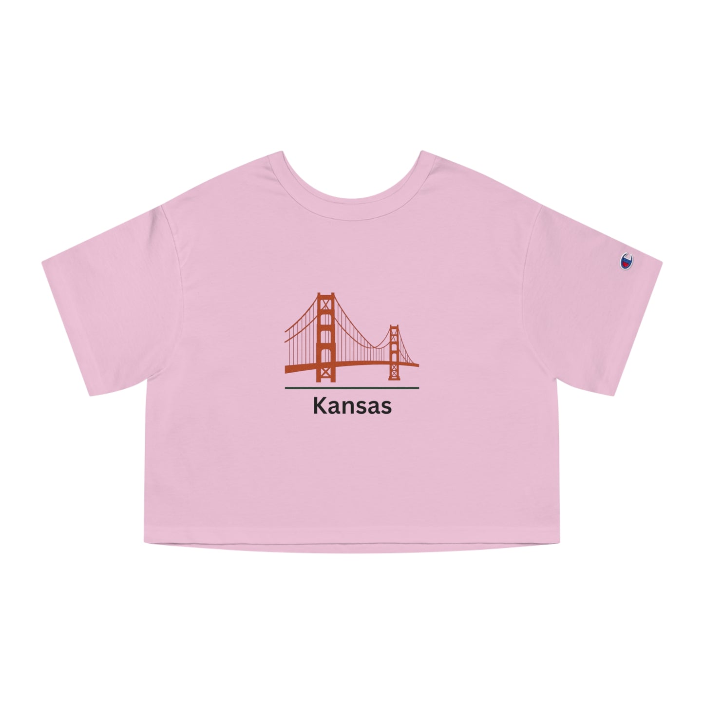 Kansas Bridge Cropped T-Shirt, Chic Summer Tee, Casual Style Top, Unique Gift Idea, Stylish Streetwear