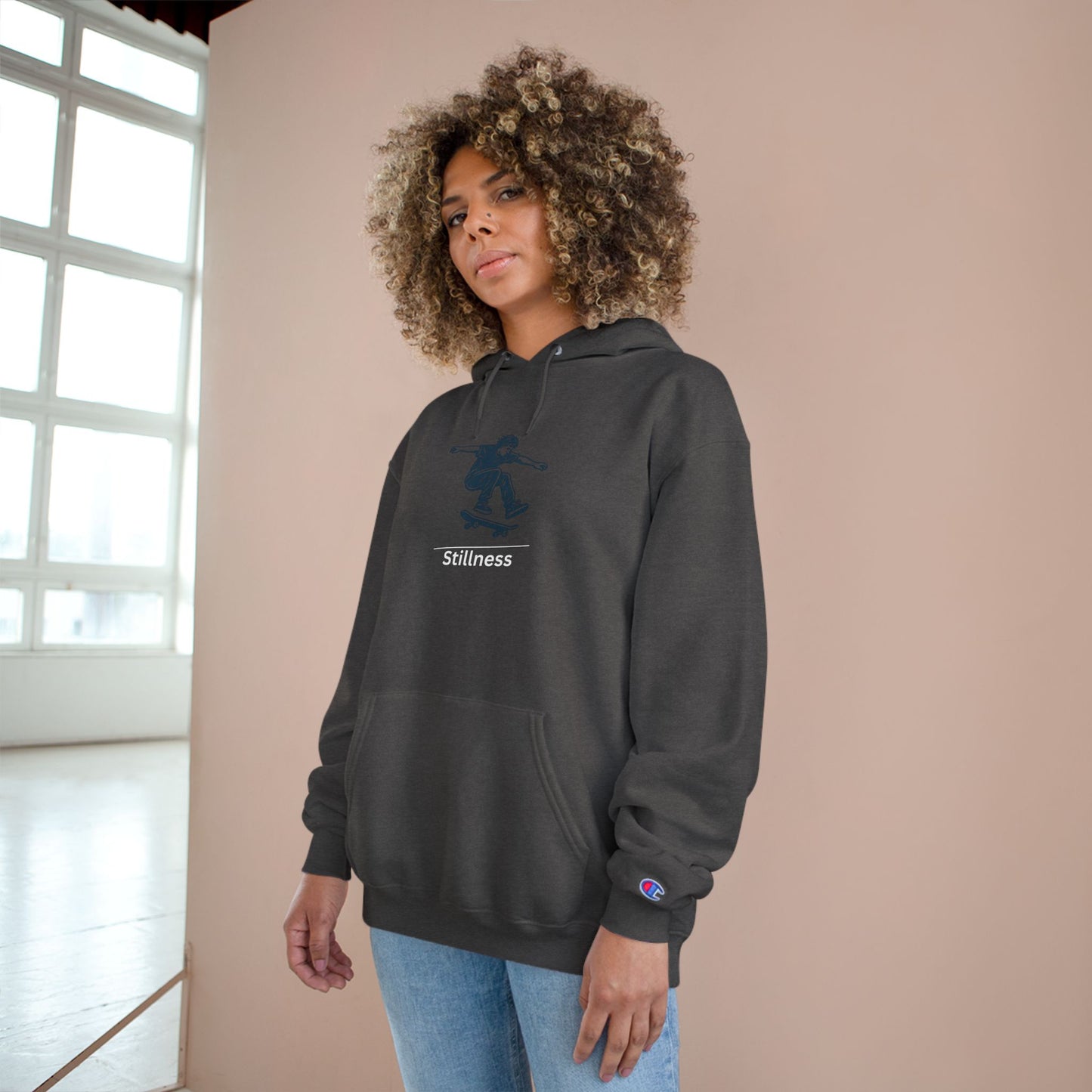 Skateboarding / Stillness ~ youPaused ~ Champion Hoodie