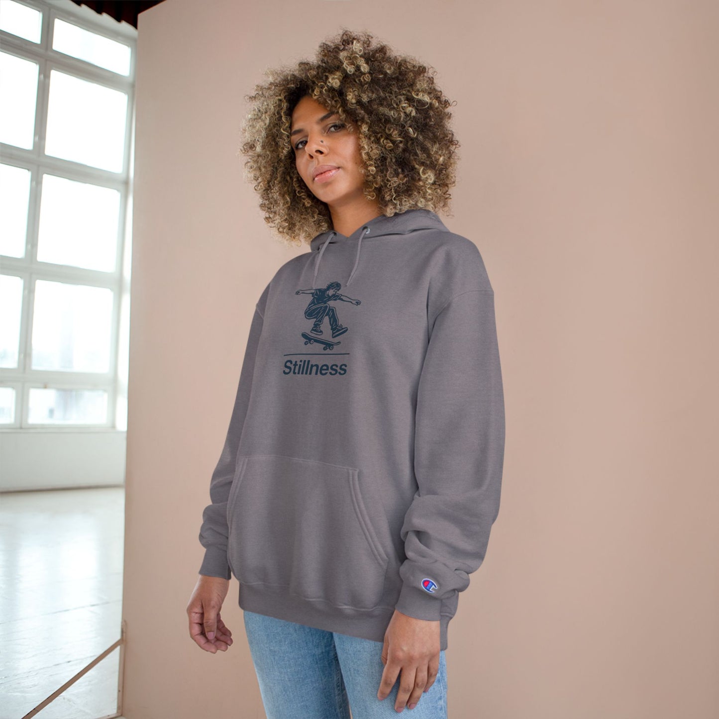 Skateboarding / Stillness ~ youPaused ~ Champion Hoodie