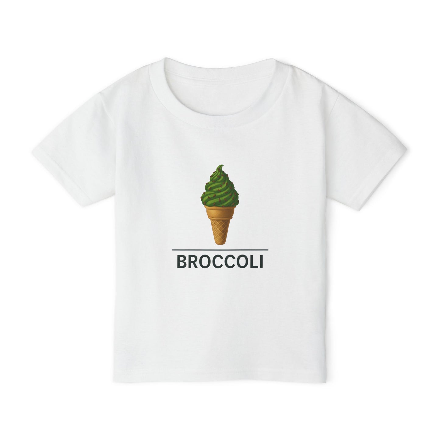 Toddler T-Shirt — Funny Broccoli Ice Cream Design ("BROCCOLI")