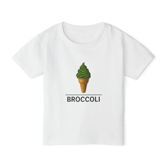 Toddler T-Shirt — Funny Broccoli Ice Cream Design ("BROCCOLI")