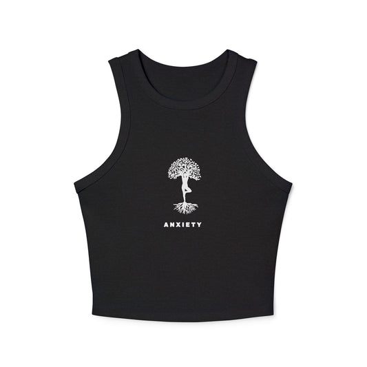 YOGA Tree ~ Anxiety Micro Rib Racer Tank