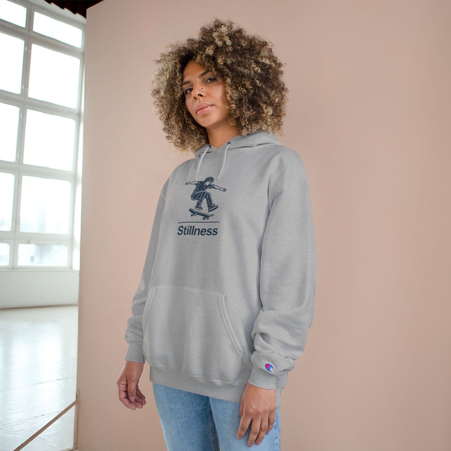 Skateboarding / Stillness ~ youPaused ~ Champion Hoodie
