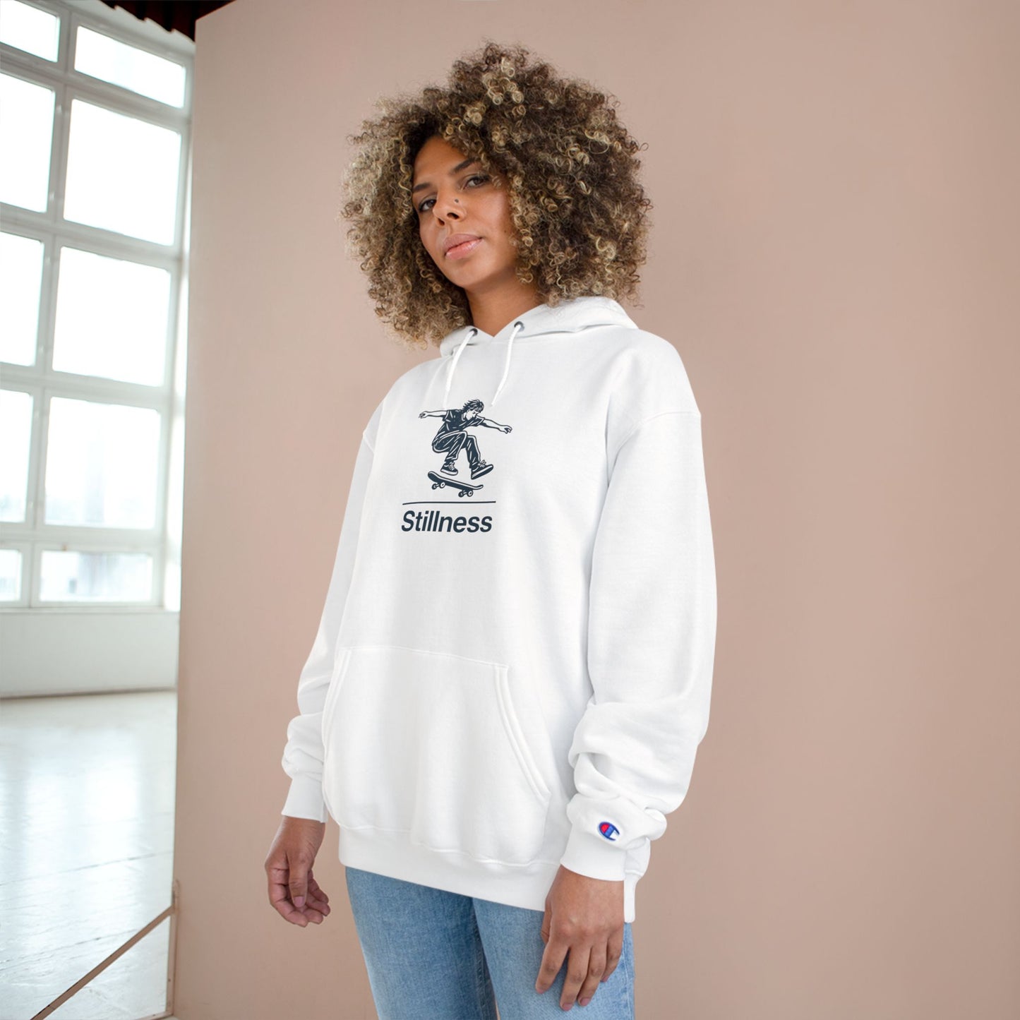 Skateboarding / Stillness ~ youPaused ~ Champion Hoodie