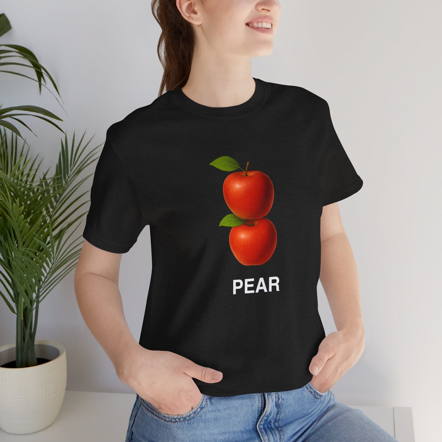 Quirky Fruit Tee,  Graphic Tee with Pear and Apple Design