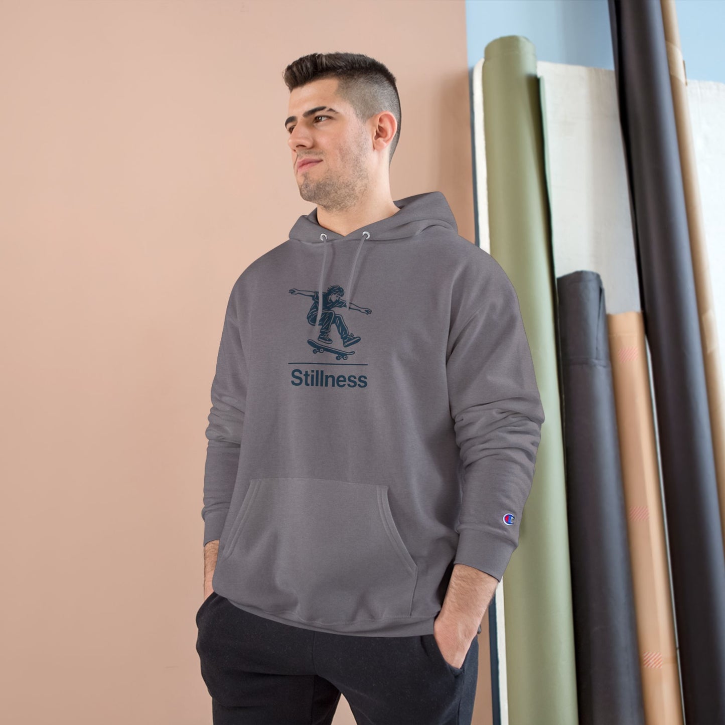 Skateboarding / Stillness ~ youPaused ~ Champion Hoodie