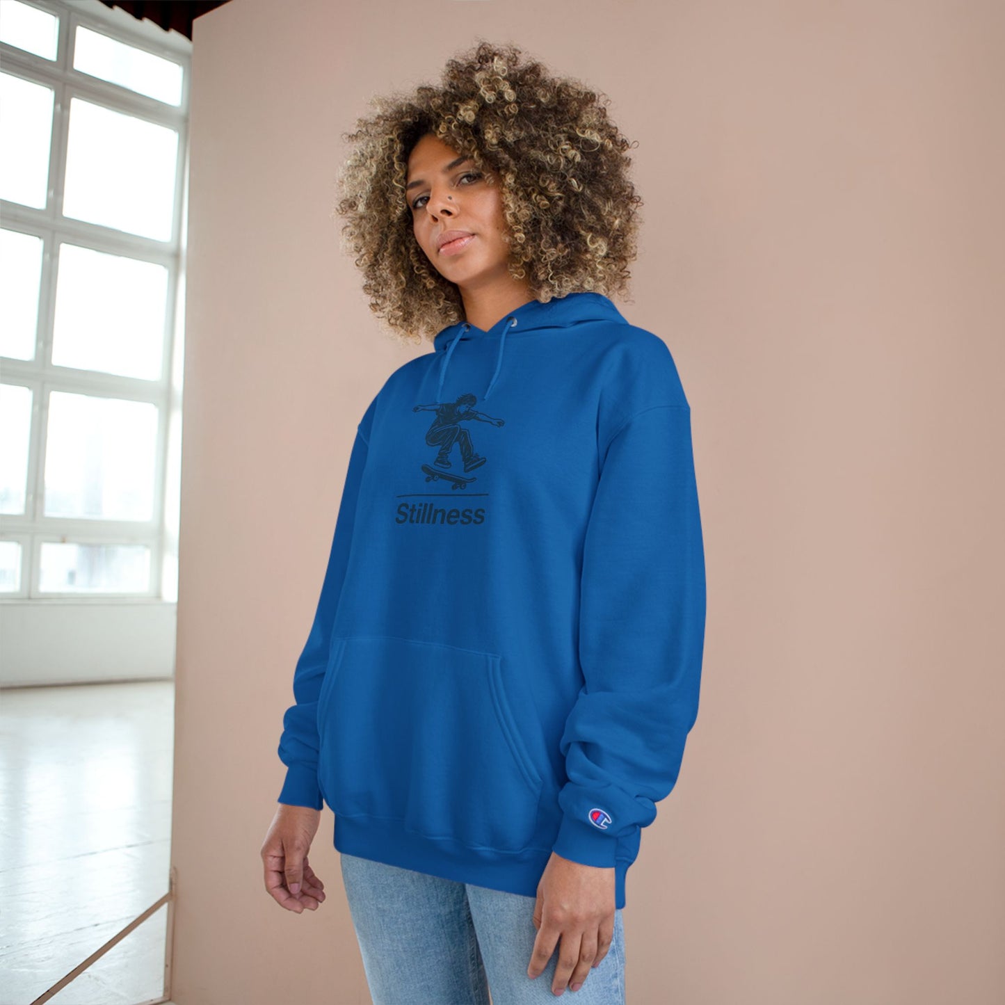 Skateboarding / Stillness ~ youPaused ~ Champion Hoodie