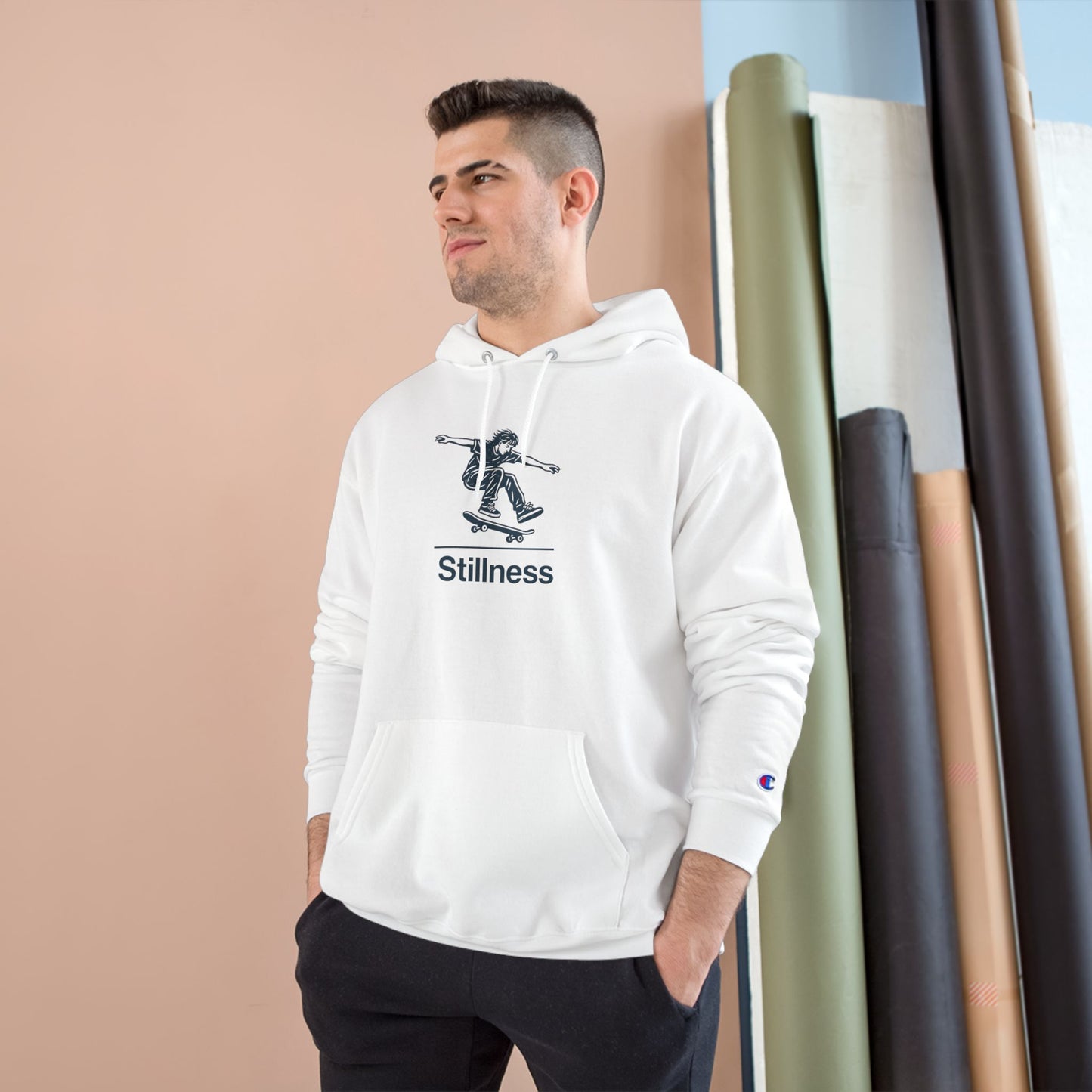 Skateboarding / Stillness ~ youPaused ~ Champion Hoodie