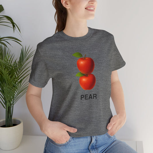 Quirky Fruit Tee,  Graphic Tee with Pear and Apple Design